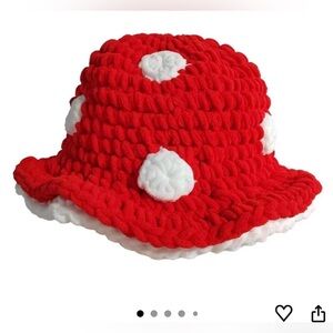 Amazon Red and White Polka Dot Kids Hat
